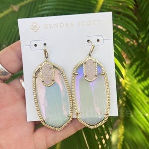 Kendra Scott Darcy Earrings in Iridescent Slate and Iridescent Drusy